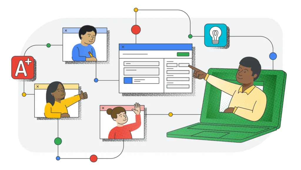 Illustrations or screenshots of AI-powered educational tools, adaptive learning platforms, and virtual classrooms.00.format-webp Illustrations or screenshots of AI-powered educational tools, adaptive learning platforms, and virtual classrooms.