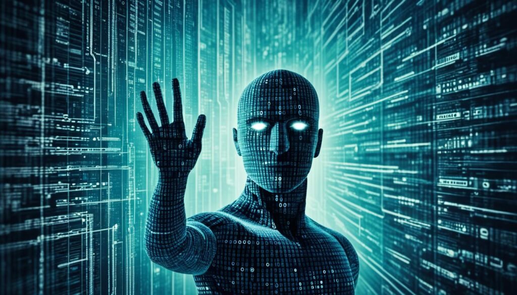 An abstract representation of AI privacy concerns, An abstract representation of AI privacy concerns,