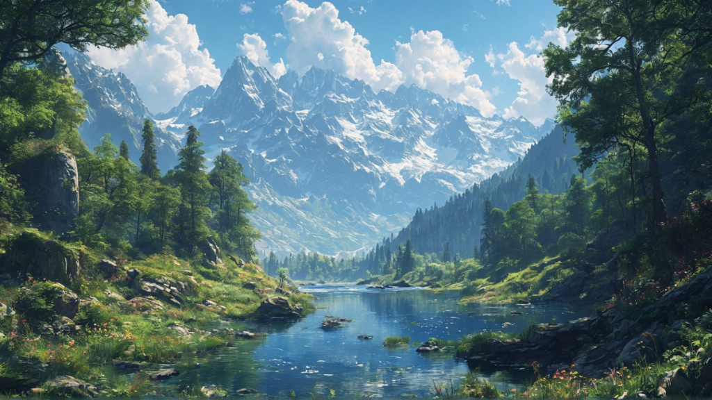 AI-generated nature-inspired artworks illustrating the variety and beauty of natural scenes. AI-generated nature-inspired artworks illustrating the variety and beauty of natural scenes.