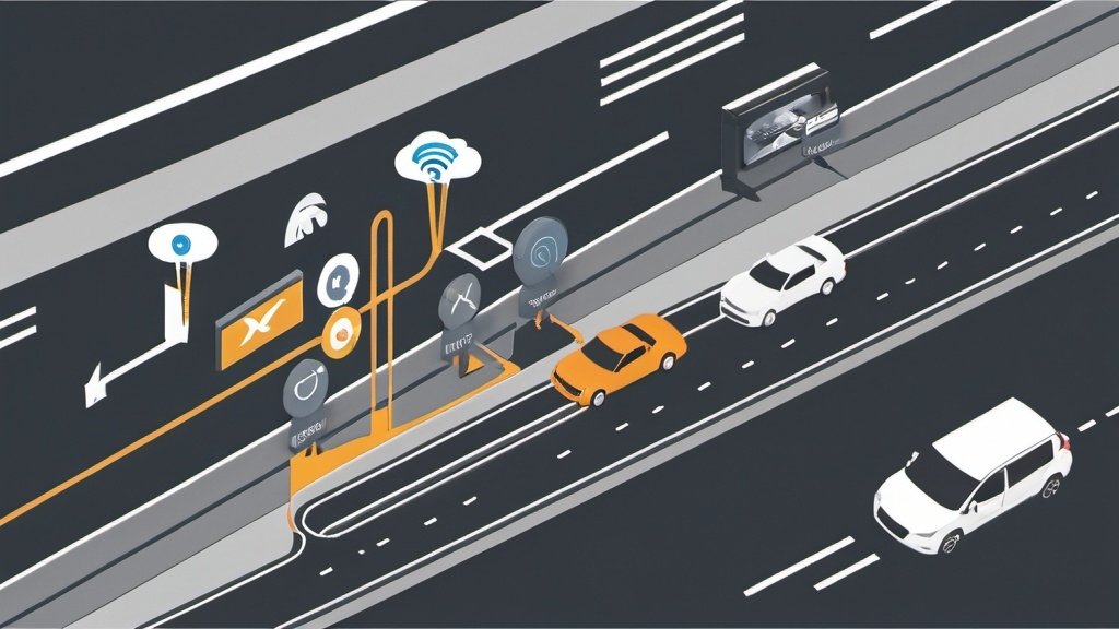 Illustration of vehicle-to-everything (V2X) communication. Illustration of vehicle-to-everything (V2X) communication.