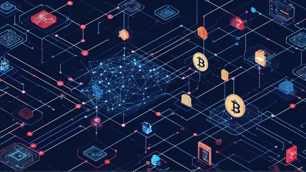 A diagram illustrating how AI identifies and prevents fraudulent transactions in cryptocurrency networks. A diagram illustrating how AI identifies and prevents fraudulent transactions in cryptocurrency networks.