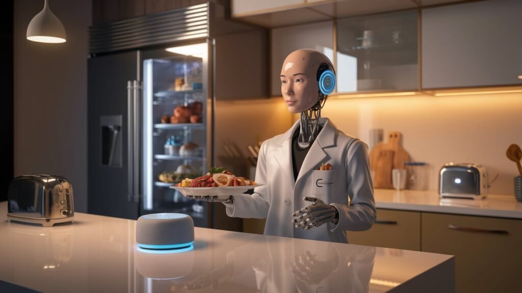 A futuristic image depicting AI in everyday life, such as smart homes or AI-powered personal assistants. A futuristic image depicting AI in everyday life, such as smart homes or AI-powered personal assistants.